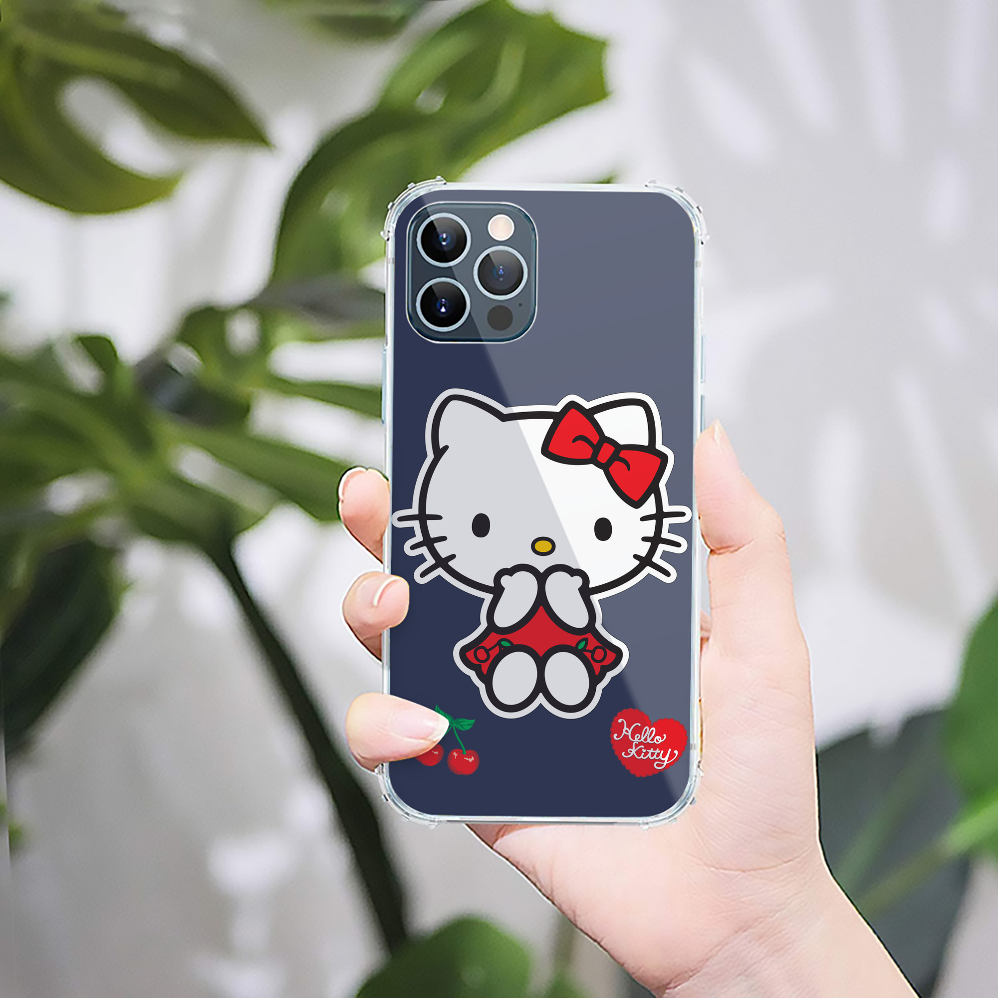 （画像用） Hello Kitty ハローキティ 【iPhone 12シリーズ対応】透明スマホケース（クリアソフトケース）